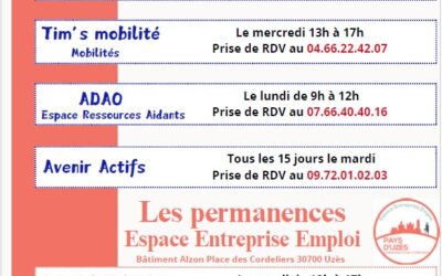 Permanences MAISONS FRANCE SERVICES CCPU Pays d’UZÈS