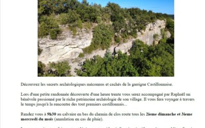VISITES ARCHÉOLOGIQUES DE LA GARRIGUE CASTILLONNAISE